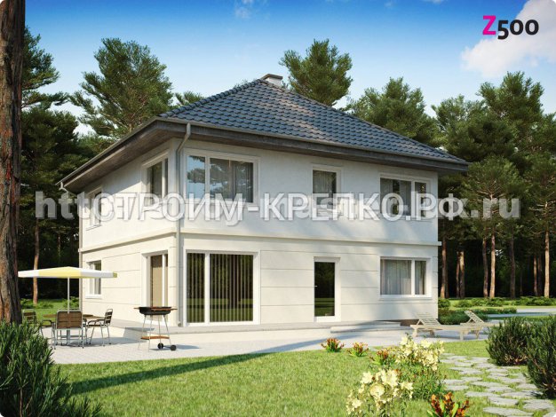 Проект загородного газобетонного дома ZX-10