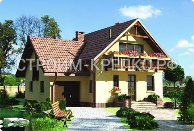 Проект дома из газобетона с мансардой № 426