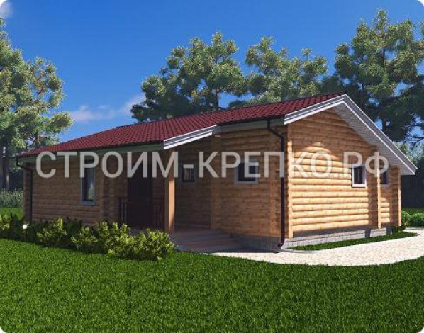 Проект дома из бревна №1500