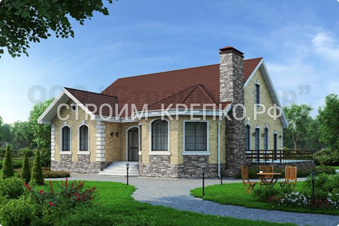 Проект загородного газобетонного дома С-001_1