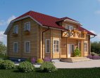 Проект дома из бруса с мансардой №1400