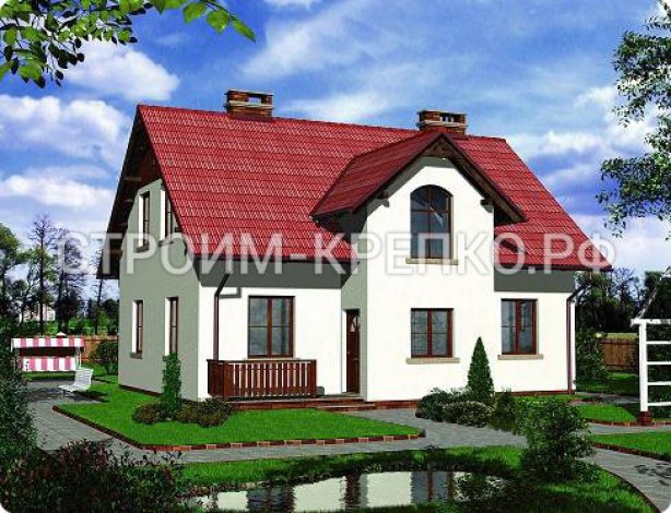 Проект дома из газобетона с мансардой № 367