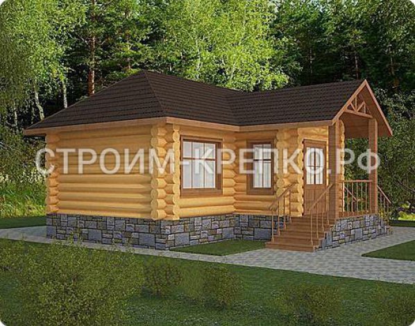 Проект дома из бревна №509